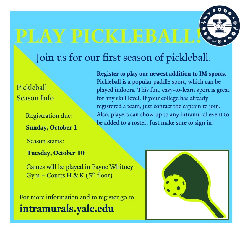 Pickleball informational flyer