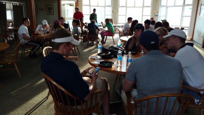 Warm weather and a catered pizza dinner greeted the IM golf participants on April 17, 2017. The top three colleges were 1) Davenport, 2) Trumbull, 3) Hopper (Calhoun) 